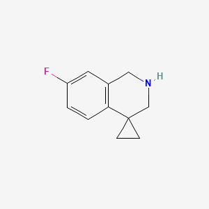 B598917 7'-fluoro-2',3'-dihydro-1'H-spiro[cyclopropane-1,4'-isoquinoline] CAS No. 1203683-68-4