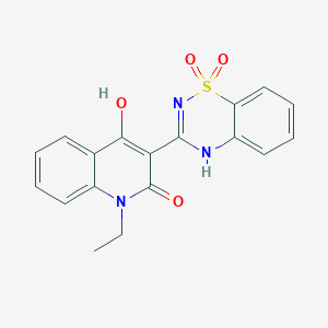 3-(1,1-dioxido-2H-1,2,4-benzothiadiazin-3-yl)-1-ethyl-4-hydroxy-2(1H)-quinolinone