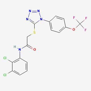 molecular formula C16H10Cl2F3N5O2S B5989174 N-(2,3-DICHLOROPHENYL)-2-({1-[4-(TRIFLUOROMETHOXY)PHENYL]-1H-1,2,3,4-TETRAZOL-5-YL}SULFANYL)ACETAMIDE 