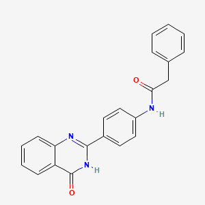 molecular formula C22H17N3O2 B5989193 N-[4-(4-oxo-3,4-dihydroquinazolin-2-yl)phenyl]-2-phenylacetamide 