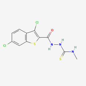 Benzo[b]thiophene-2-carboxylic acid,3,6-dichloro-,2-[(methylamino)thioxomethyl]hydrazide(9ci)