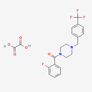 (2-Fluorophenyl)-[4-[[4-(trifluoromethyl)phenyl]methyl]piperazin-1-yl]methanone;oxalic acid