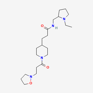 N-[(1-ethyl-2-pyrrolidinyl)methyl]-3-{1-[3-(2-isoxazolidinyl)propanoyl]-4-piperidinyl}propanamide