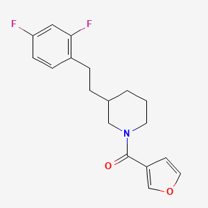 3-[2-(2,4-difluorophenyl)ethyl]-1-(3-furoyl)piperidine