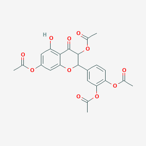 2-[3,4-bis(acetyloxy)phenyl]-5-hydroxy-4-oxo-3,4-dihydro-2H-chromene-3,7-diyl diacetate