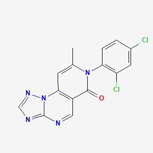 molecular formula C15H9Cl2N5O B5989278 7-(2,4-dichlorophenyl)-8-methylpyrido[3,4-e][1,2,4]triazolo[1,5-a]pyrimidin-6(7H)-one 