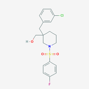 molecular formula C19H21ClFNO3S B5989285 {3-(3-chlorobenzyl)-1-[(4-fluorophenyl)sulfonyl]-3-piperidinyl}methanol 