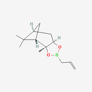 molecular formula C13H21BO2 B598930 (3aS,4S,6S,7aR)-3a,5,5-三甲基-2-(丙-2-烯-1-基)六氢-2H-4,6-甲烷-1,3,2-苯二氧杂硼环 CAS No. 131433-93-7