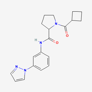 1-(cyclobutylcarbonyl)-N-[3-(1H-pyrazol-1-yl)phenyl]prolinamide