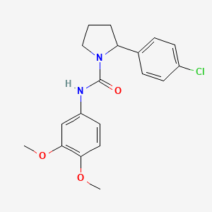 2-(4-chlorophenyl)-N-(3,4-dimethoxyphenyl)-1-pyrrolidinecarboxamide