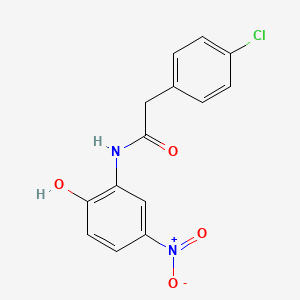 2-(4-chlorophenyl)-N-(2-hydroxy-5-nitrophenyl)acetamide