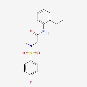 N~1~-(2-ethylphenyl)-N~2~-[(4-fluorophenyl)sulfonyl]-N~2~-methylglycinamide