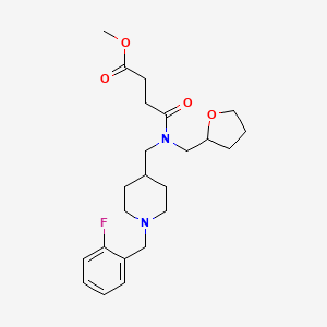 methyl 4-[{[1-(2-fluorobenzyl)-4-piperidinyl]methyl}(tetrahydro-2-furanylmethyl)amino]-4-oxobutanoate