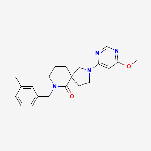 molecular formula C21H26N4O2 B5989358 2-(6-Methoxypyrimidin-4-yl)-7-[(3-methylphenyl)methyl]-2,7-diazaspiro[4.5]decan-6-one 