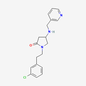 molecular formula C18H20ClN3O B5989360 1-[2-(3-chlorophenyl)ethyl]-4-[(3-pyridinylmethyl)amino]-2-pyrrolidinone 