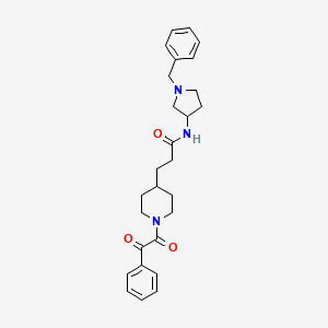 N-(1-benzyl-3-pyrrolidinyl)-3-{1-[oxo(phenyl)acetyl]-4-piperidinyl}propanamide