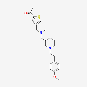 molecular formula C23H32N2O2S B5989371 1-(4-{[({1-[2-(4-methoxyphenyl)ethyl]-3-piperidinyl}methyl)(methyl)amino]methyl}-2-thienyl)ethanone 