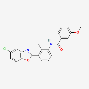 N-[3-(5-chloro-1,3-benzoxazol-2-yl)-2-methylphenyl]-3-methoxybenzamide