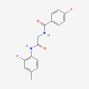 4-fluoro-N-{2-[(2-fluoro-4-methylphenyl)amino]-2-oxoethyl}benzamide