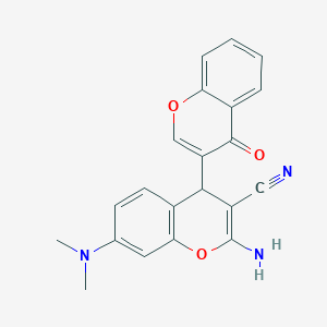 2-amino-7-(dimethylamino)-4-(4-oxochromen-3-yl)-4H-chromene-3-carbonitrile