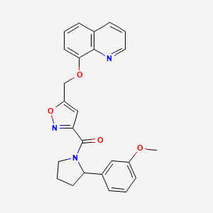 8-[(3-{[2-(3-methoxyphenyl)-1-pyrrolidinyl]carbonyl}-5-isoxazolyl)methoxy]quinoline