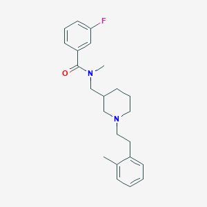 molecular formula C23H29FN2O B5989417 3-fluoro-N-methyl-N-({1-[2-(2-methylphenyl)ethyl]-3-piperidinyl}methyl)benzamide 