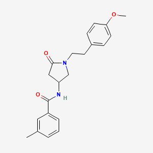 molecular formula C21H24N2O3 B5989429 N-{1-[2-(4-methoxyphenyl)ethyl]-5-oxo-3-pyrrolidinyl}-3-methylbenzamide 