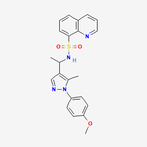 N-{1-[1-(4-methoxyphenyl)-5-methyl-1H-pyrazol-4-yl]ethyl}-8-quinolinesulfonamide