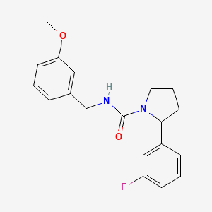 2-(3-fluorophenyl)-N-(3-methoxybenzyl)-1-pyrrolidinecarboxamide