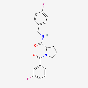 molecular formula C19H18F2N2O2 B5989452 1-(3-fluorobenzoyl)-N-(4-fluorobenzyl)prolinamide 