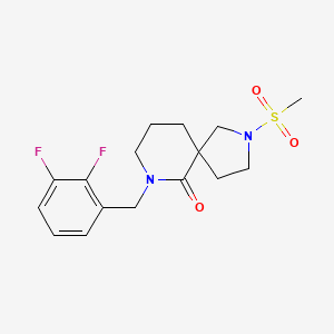 molecular formula C16H20F2N2O3S B5989464 7-(2,3-difluorobenzyl)-2-(methylsulfonyl)-2,7-diazaspiro[4.5]decan-6-one 