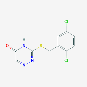 molecular formula C10H7Cl2N3OS B5989472 3-[(2,5-dichlorophenyl)methylsulfanyl]-4H-1,2,4-triazin-5-one 