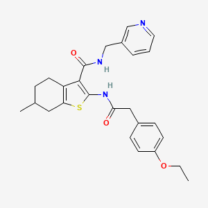 2-{[(4-ethoxyphenyl)acetyl]amino}-6-methyl-N-(pyridin-3-ylmethyl)-4,5,6,7-tetrahydro-1-benzothiophene-3-carboxamide