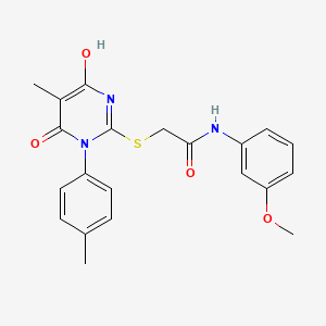 molecular formula C21H21N3O4S B5989483 2-{[4-hydroxy-5-methyl-1-(4-methylphenyl)-6-oxo-1,6-dihydro-2-pyrimidinyl]thio}-N-(3-methoxyphenyl)acetamide 