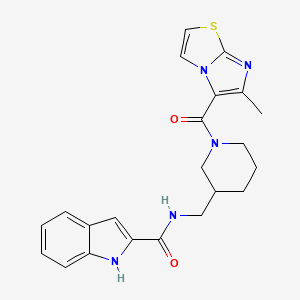 N-({1-[(6-methylimidazo[2,1-b][1,3]thiazol-5-yl)carbonyl]-3-piperidinyl}methyl)-1H-indole-2-carboxamide