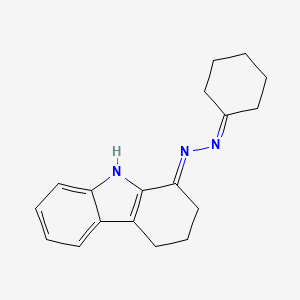 molecular formula C18H21N3 B5989493 2,3,4,9-tetrahydro-1H-carbazol-1-one cyclohexylidenehydrazone 