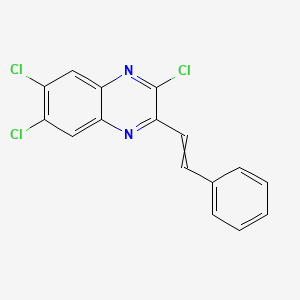 B598950 2,6,7-Trichloro-3-(2-phenylethenyl)quinoxaline CAS No. 149366-38-1