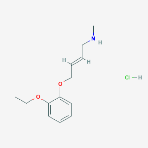 molecular formula C13H20ClNO2 B5989515 (E)-4-(2-ethoxyphenoxy)-N-methylbut-2-en-1-amine;hydrochloride 