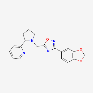 2-(1-{[3-(1,3-benzodioxol-5-yl)-1,2,4-oxadiazol-5-yl]methyl}-2-pyrrolidinyl)pyridine