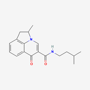 molecular formula C18H22N2O2 B5989542 2-methyl-N-(3-methylbutyl)-6-oxo-1,2-dihydro-6H-pyrrolo[3,2,1-ij]quinoline-5-carboxamide 