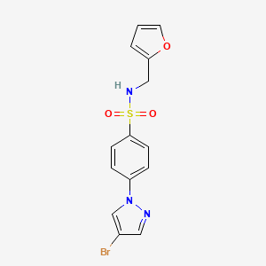 4-(4-Bromo-1H-pyrazol-1-yl)-N-(furan-2-ylmethyl)benzenesulfonamide