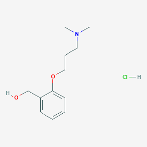 molecular formula C12H20ClNO2 B5989604 [2-[3-(Dimethylamino)propoxy]phenyl]methanol;hydrochloride 