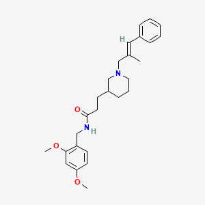 N-(2,4-dimethoxybenzyl)-3-{1-[(2E)-2-methyl-3-phenyl-2-propen-1-yl]-3-piperidinyl}propanamide