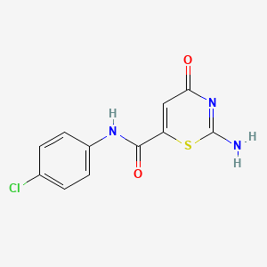 2-amino-N-(4-chlorophenyl)-4-oxo-4H-1,3-thiazine-6-carboxamide