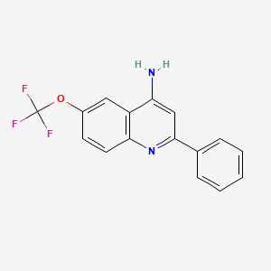 molecular formula C16H11F3N2O B598966 2-苯基-6-(三氟甲氧基)喹啉-4-胺 CAS No. 1204997-05-6