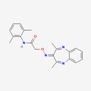 2-{[(2,4-dimethyl-3H-1,5-benzodiazepin-3-ylidene)amino]oxy}-N-(2,6-dimethylphenyl)acetamide