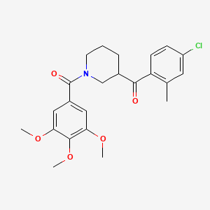 molecular formula C23H26ClNO5 B5989674 (4-chloro-2-methylphenyl)[1-(3,4,5-trimethoxybenzoyl)-3-piperidinyl]methanone 