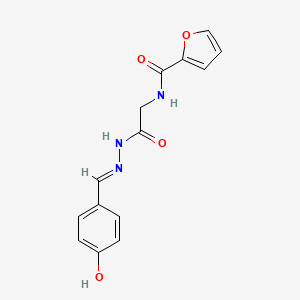 molecular formula C14H13N3O4 B5989681 N-({N'-[(E)-(4-HYDROXYPHENYL)METHYLIDENE]HYDRAZINECARBONYL}METHYL)FURAN-2-CARBOXAMIDE 