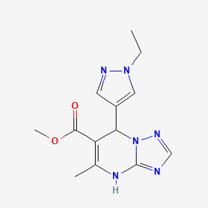 molecular formula C13H16N6O2 B5989684 methyl 7-(1-ethyl-1H-pyrazol-4-yl)-5-methyl-4,7-dihydro[1,2,4]triazolo[1,5-a]pyrimidine-6-carboxylate 