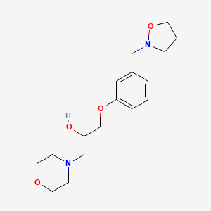 molecular formula C17H26N2O4 B5989689 1-Morpholin-4-yl-3-[3-(1,2-oxazolidin-2-ylmethyl)phenoxy]propan-2-ol 